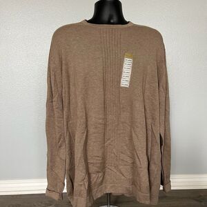 The Havanera Co Mens XXL Pullover Sweater Long Sleeve Brown Heather NEW